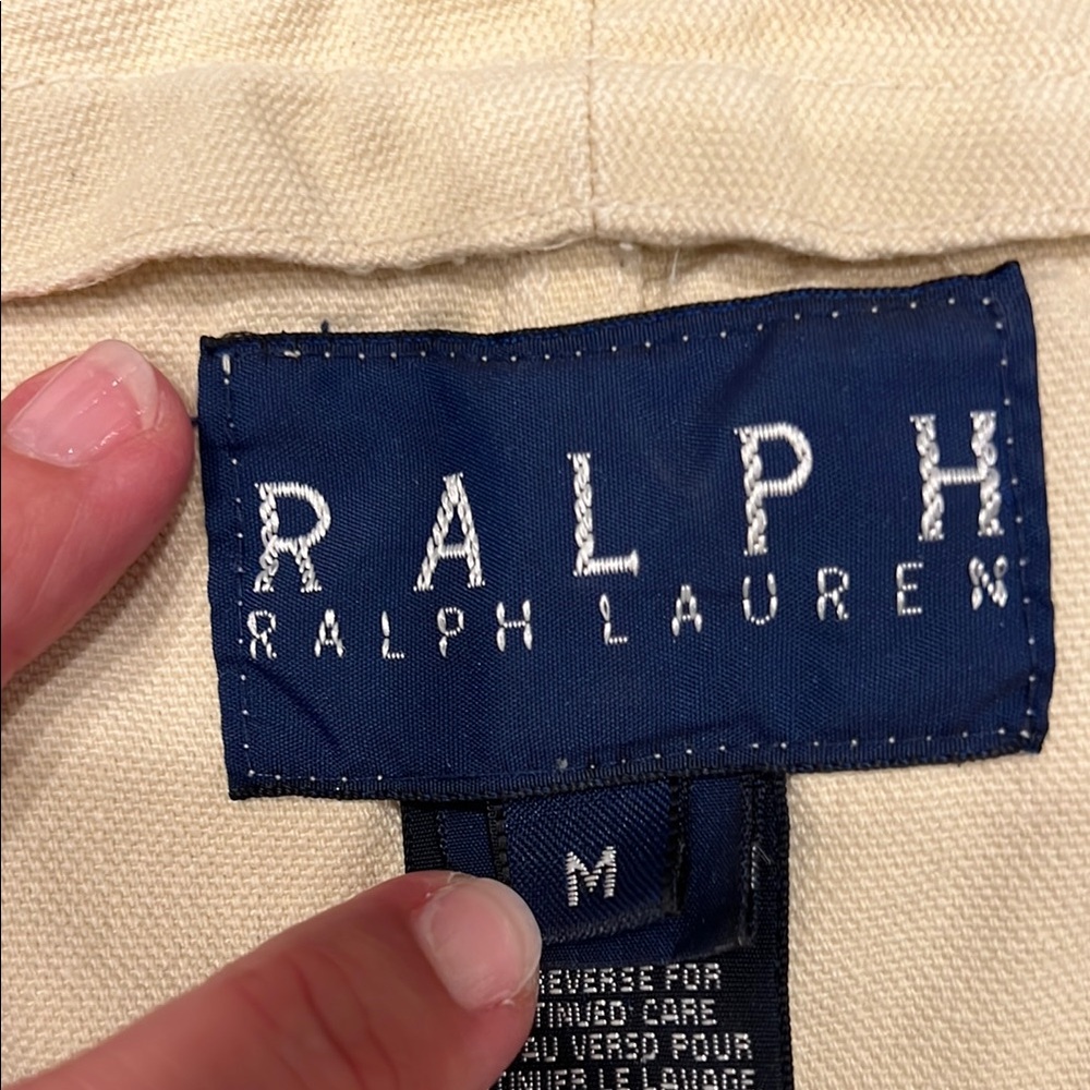 VINTAGE Ralph Lauren Beige Utility Vest - Picture 3 of 4